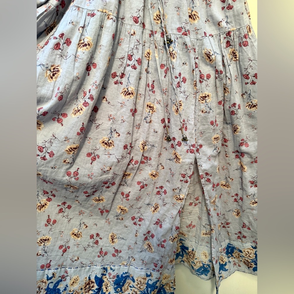 Free People Floral Dress in Gray and Blue - Picture 5 of 8